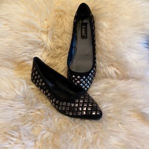 Cami Black Suede Flats